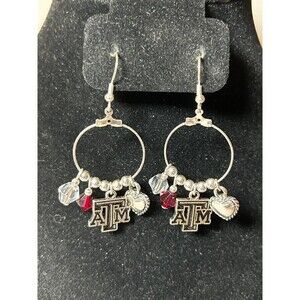 NCAA Texas A & M Dangle Charm Earrings